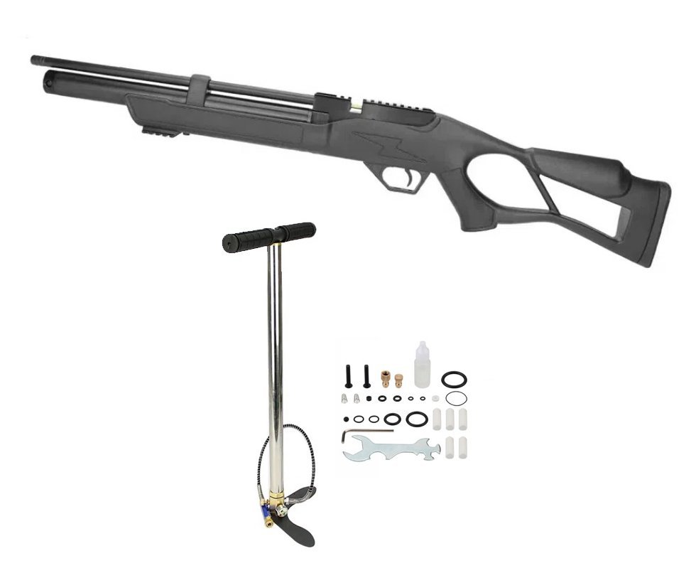 Carabina De Pressão Pcp Hatsan Flash 12 Tiros Calibre 5,5mm + Bomba Manual