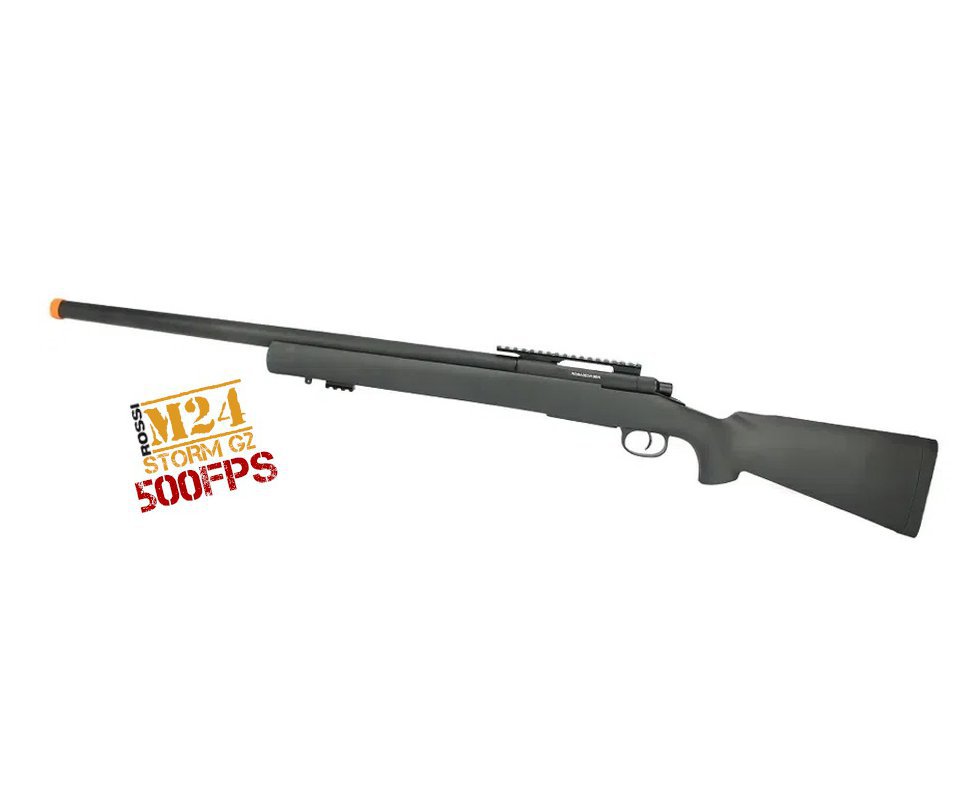 Rifle De Airsoft Sniper M24 Storm Full Metal Vsr10 500FPS G2 Spring 6mm - Rossi