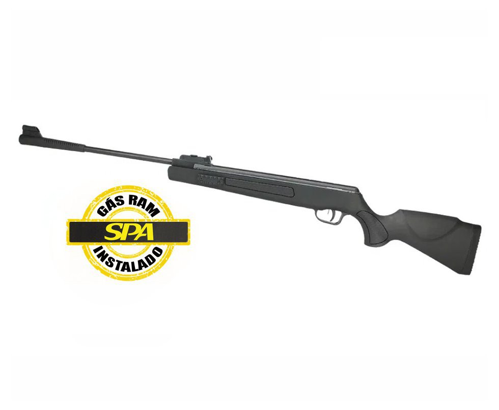 Carabina De Pressão SR1400 Everest Black 5,5mm Gas Ram 70kg Instalado SPA