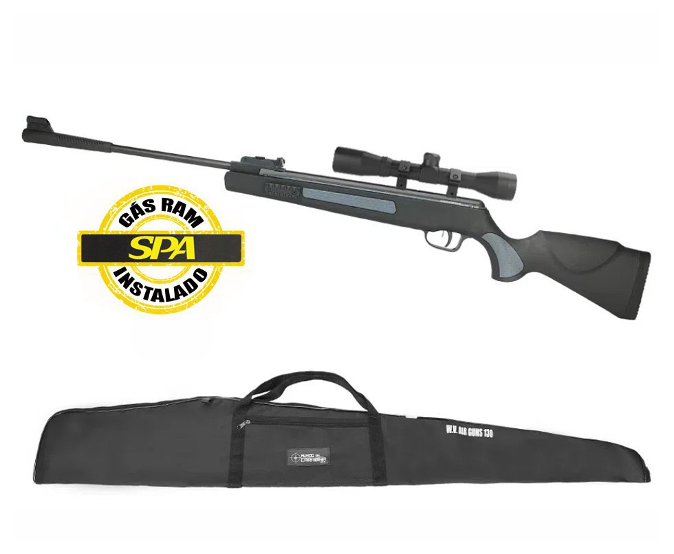 Carabina De Pressão Everest 4,5mm Gas Ram 60kg  Qgk By Spa + Luneta 4x32 + Capa