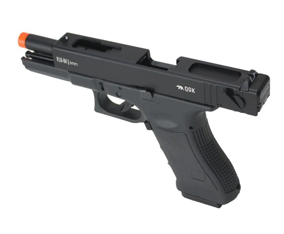 Pistola De Airsoft Army Armament Gbb Green Gas Glock R18 Black Blowback 6mm + Gbb + Case + Bbs