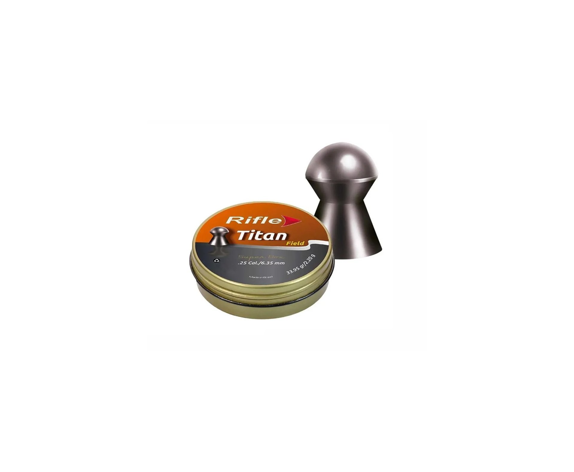 Chumbinho Titan Field 6.35mm 150 Unidades Precisão E Distancia - Rifle