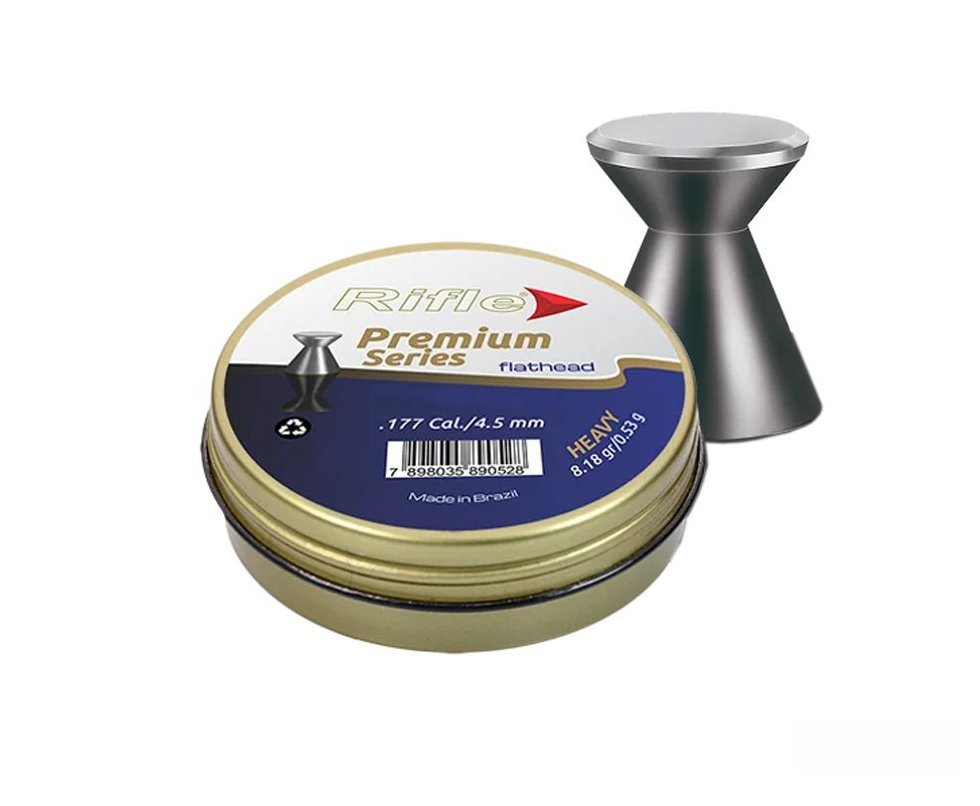 Chumbinho Rifle Flat Head Heavy 4,5mm  - 250 Un