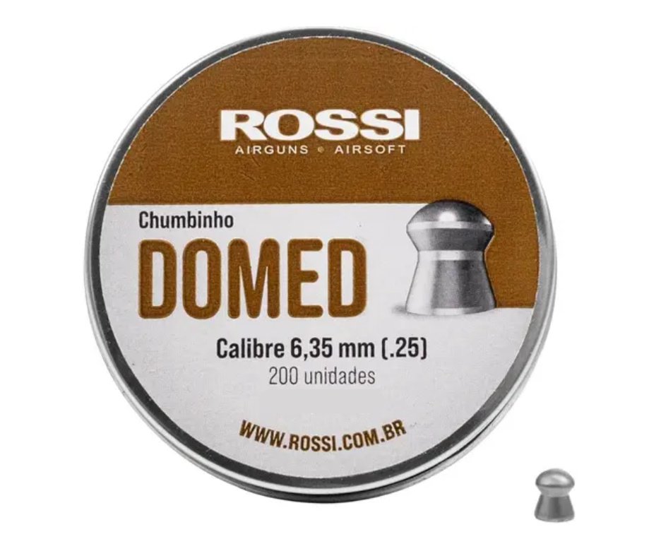 Chumbinho Domed 6.35mm 200und - Rossi