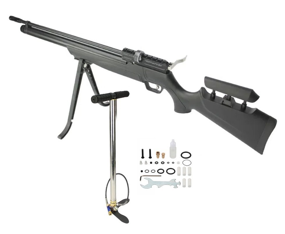 Carabina De Pressão Pcp Puncher S 12 Tiros 5.5mm Kral Arms + Bomba Manual Hand Pump