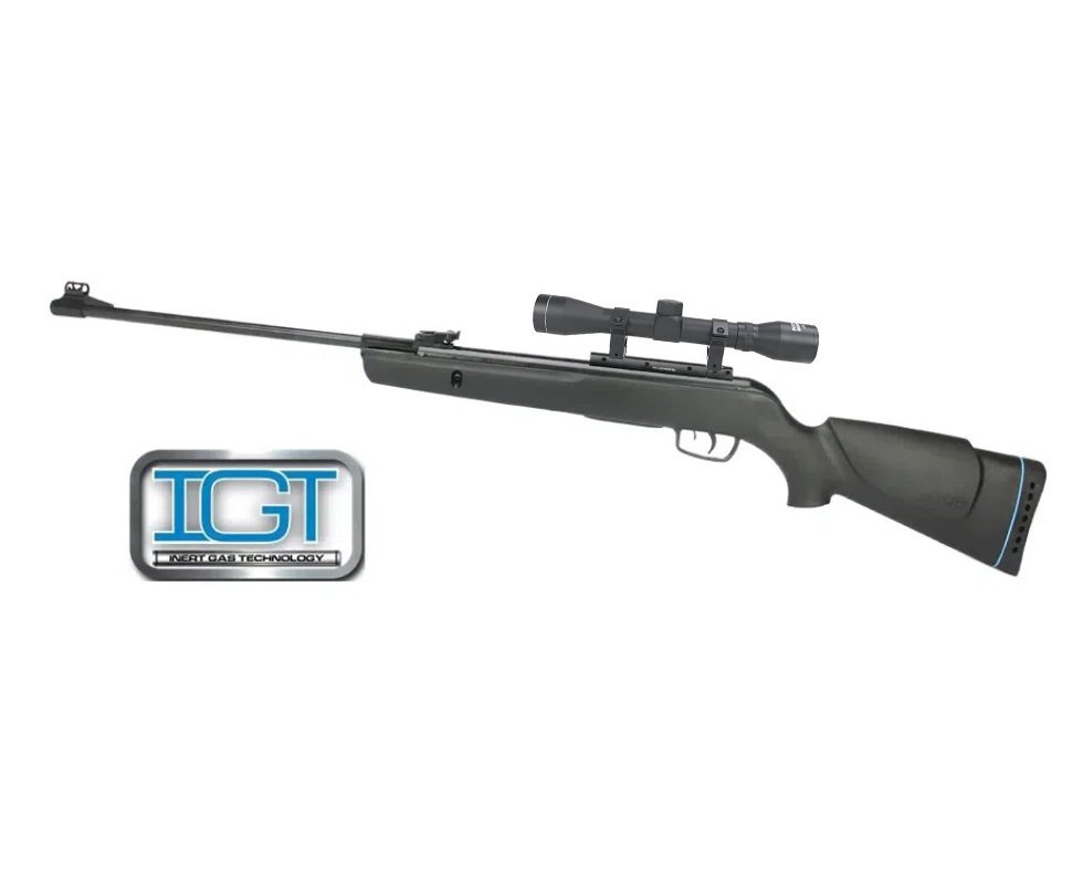 Carabina De Pressão Gamo News Big Cat 1000 4,5mm Igt High Power Gás Ram 60kg + Luneta 4x32 Mount Unico