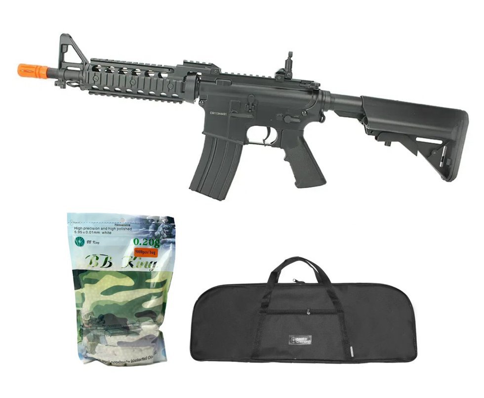 Rifle De Airsoft M4 Ras Ii Cyma Cm505 Cal 6,0mm Bivolt + Capa Simples + 5000bbs