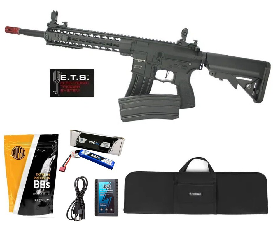 Rifle De Airsoft Ar15 Neptune Keymod 10" Gatilho Et Elet 6mm Rossi + Capa Case + 4000bbs 0,20g