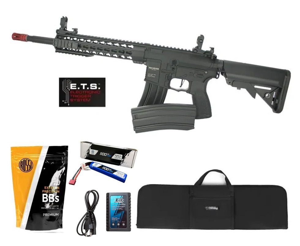 Rifle De Airsoft Ar15 Neptune Keymod 10" Gatilho Et Elet 6mm Rossi + Capa Case + 4000bbs 0,20g