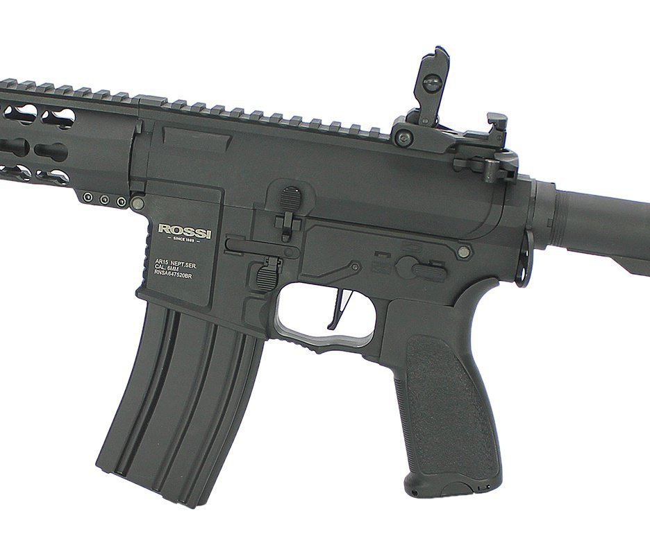 Rifle De Airsoft Ar15 Neptune Full Metal Keymod 10" Gatilho Et Elet 6mm Rossi + Capa Case + 4000bbs 0,20g