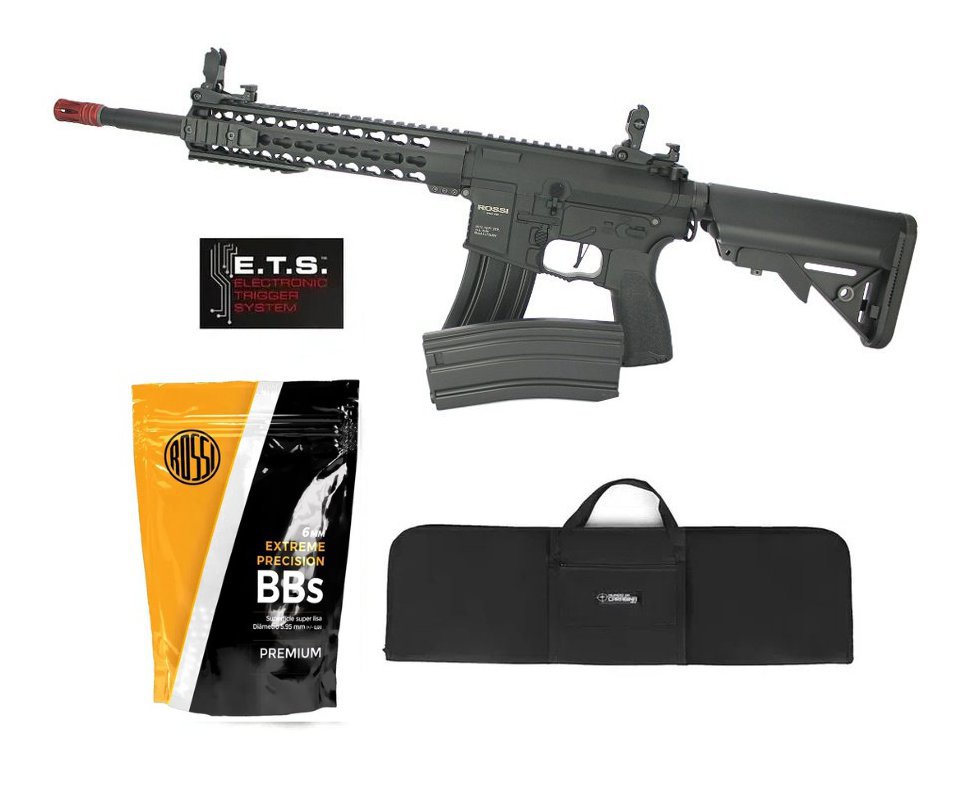 Rifle De Airsoft Ar15 Neptune Full Metal Keymod 10" Gatilho Et Elet 6mm Rossi + Capa Case + 4000bbs 0,20g