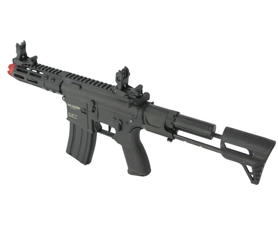 Rifle De Airsoft Pdw Rossi Ar15 Neptune 6mm Keymod 5,5" Com Gatilho Et + Capa Case Mdc + Esfera Plastica 0,20g 4000uni