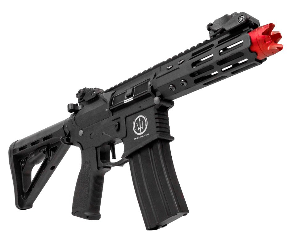 Rifle De Airsoft Pdw Rossi Ar15 Neptune 6mm Keymod 5,5" Com Gatilho Et + Capa Case Mdc + Esfera Plastica 0,20g 4000uni + Bbs Raptor 0,28g 2000uni