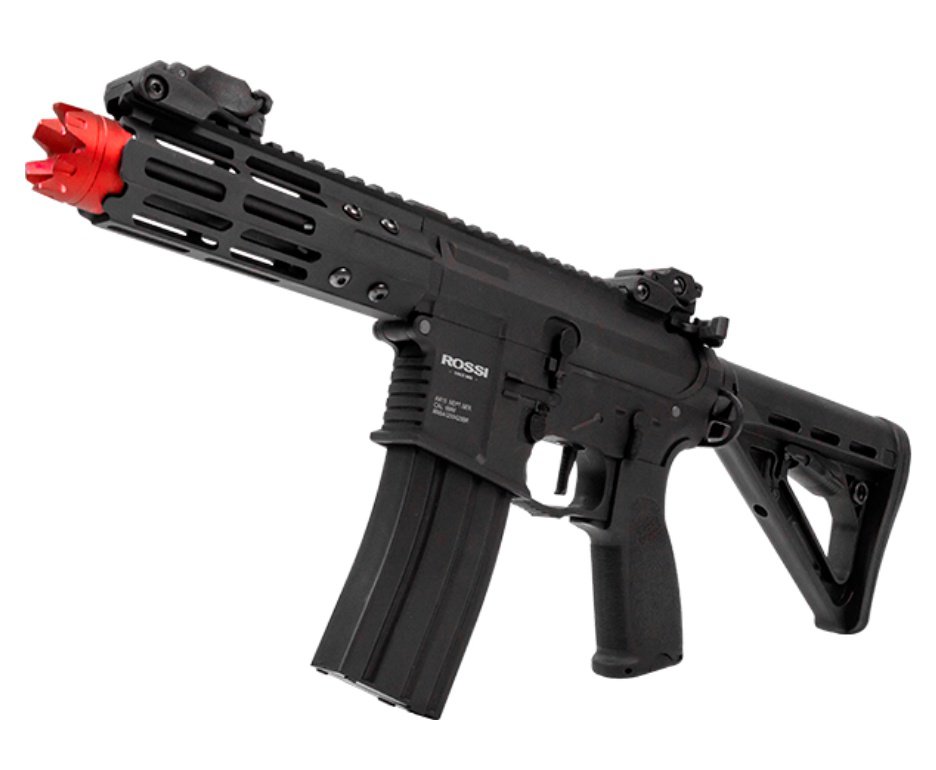 Rifle De Airsoft Pdw Rossi Ar15 Neptune 6mm Keymod 5,5" Com Gatilho Et + Capa Case Mdc + Esfera Plastica 0,20g 4000uni + Bbs Raptor 0,28g 2000uni