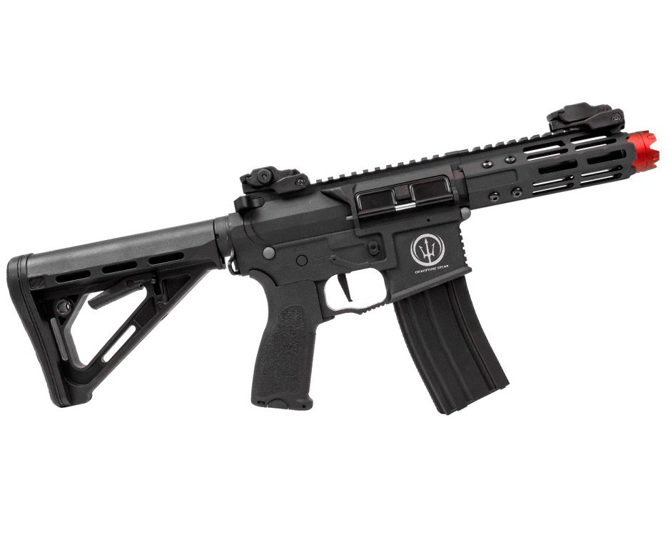 Rifle De Airsoft Pdw Rossi Ar15 Neptune 6mm Keymod 5,5" Com Gatilho Et + Capa Case Mdc + BBs 0,28