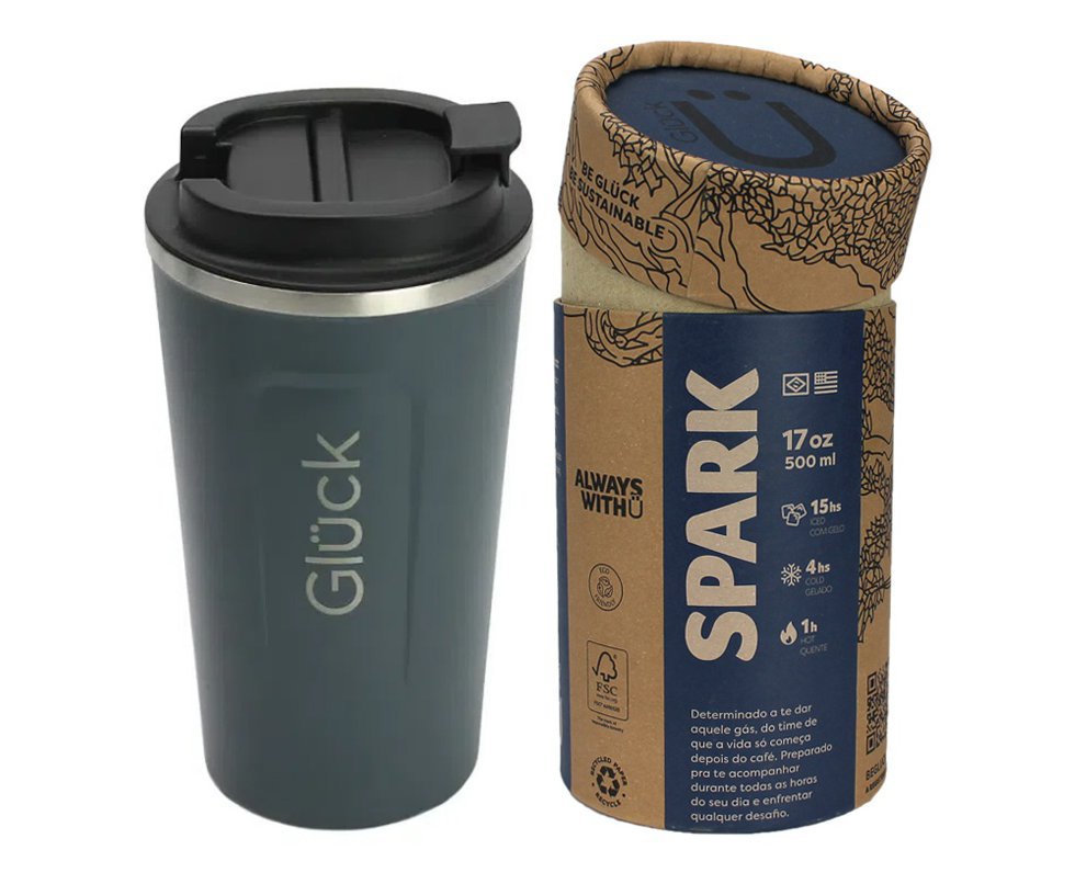 Copo Térmico Gluck Spark 500ml Night Blue