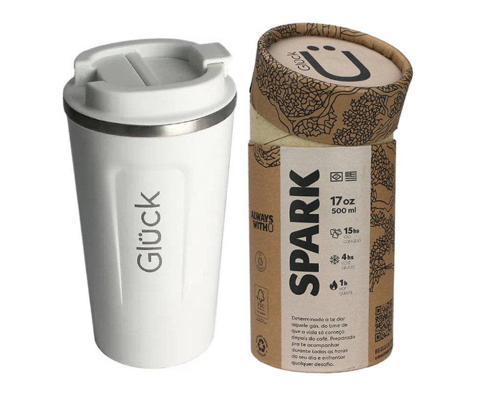 Copo Térmico Gluck Spark 500ml Off White