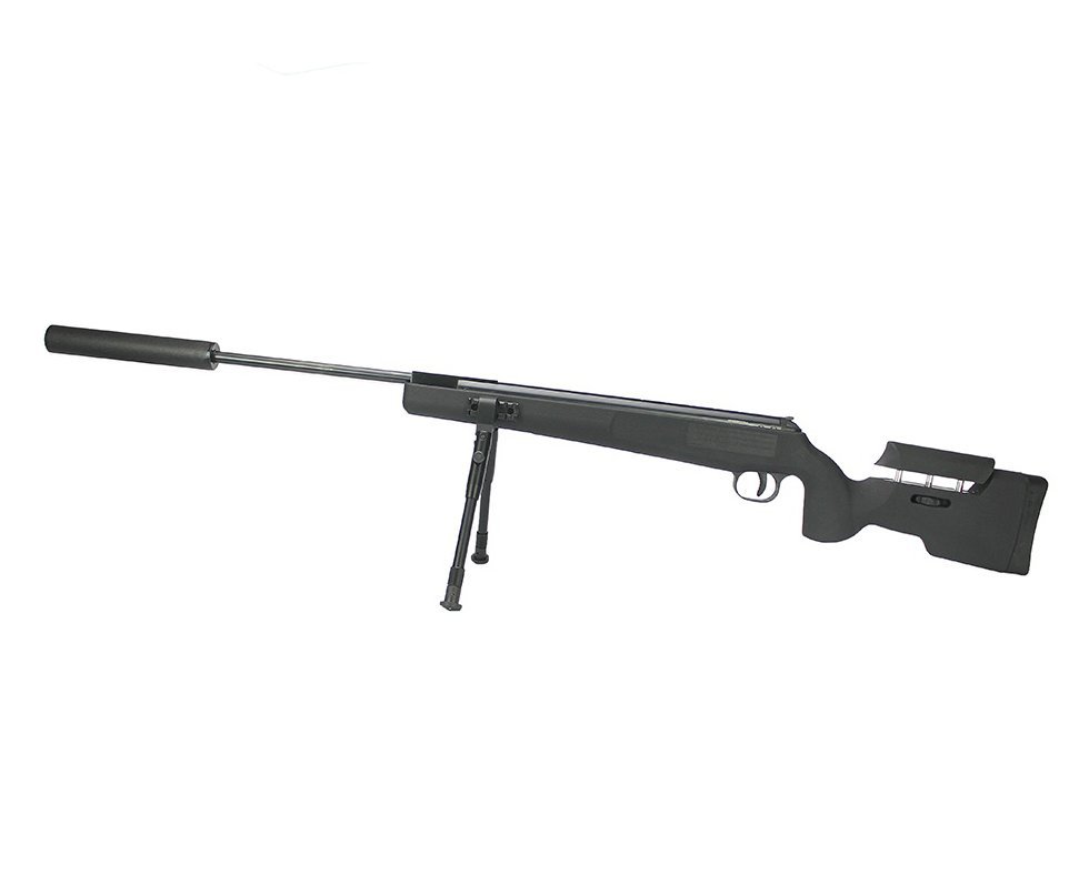 Carabina De Pressão Eagle Black 1250 Sniper Gas Ram 70kg 4.5mm Qgk By Spa