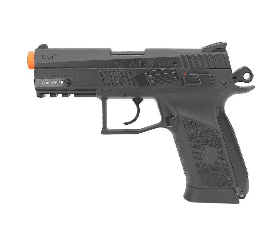 Pistola De Airsoft Co2 CZ-75 P-07 Duty Blowback 6.0mm Asg
