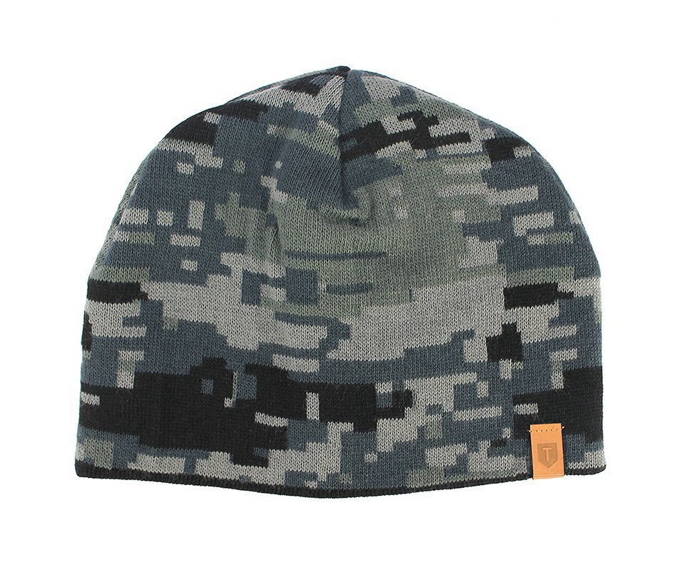 Gorro Lenhador Camuflado Cinza e Preto Sem Aba - Taitus