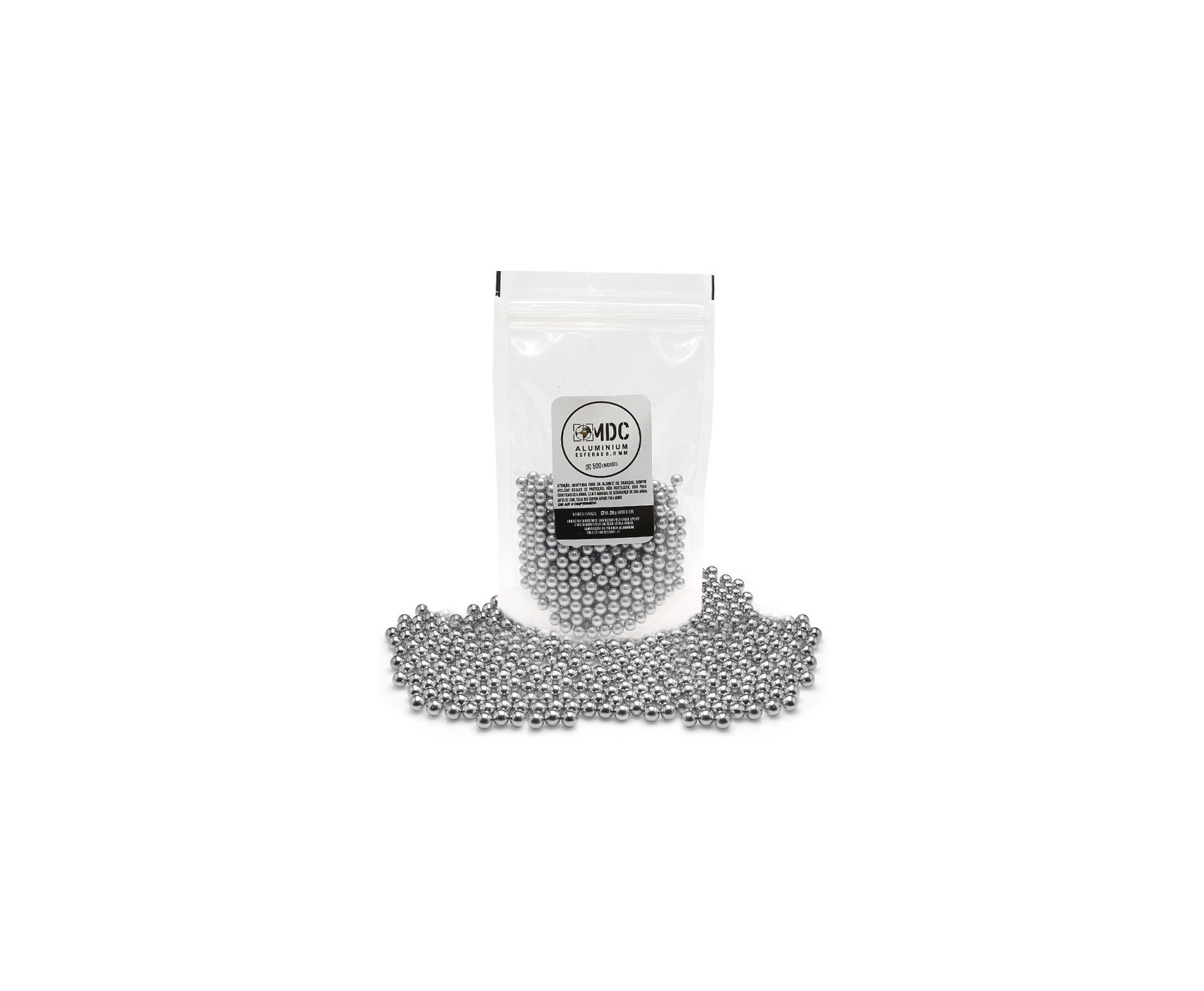 Esfera de aço Cromada Steel BBs 4.5mm Ultra polida com 500un - MDC