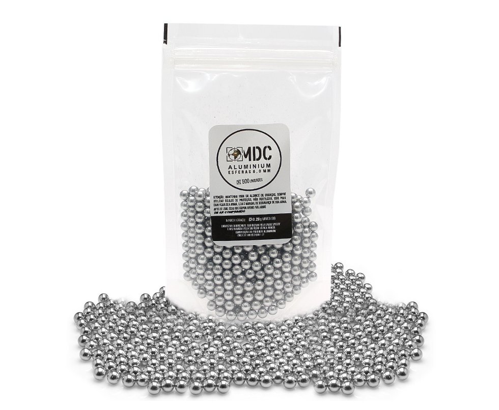 Esfera de aço Cromada Steel BBs 4.5mm Ultra polida com 500un - MDC