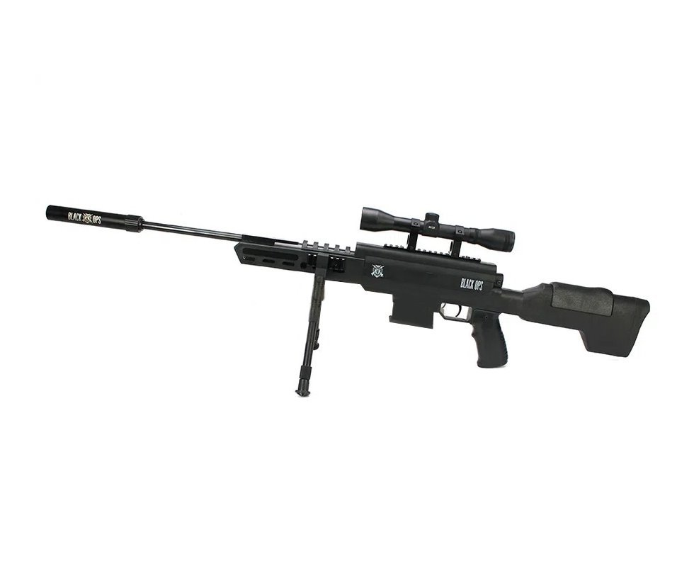 Carabina De Pressão Sniper Black Ops Cal 5,5mm Gas Ram 60kg Rossi + Luneta 4x32