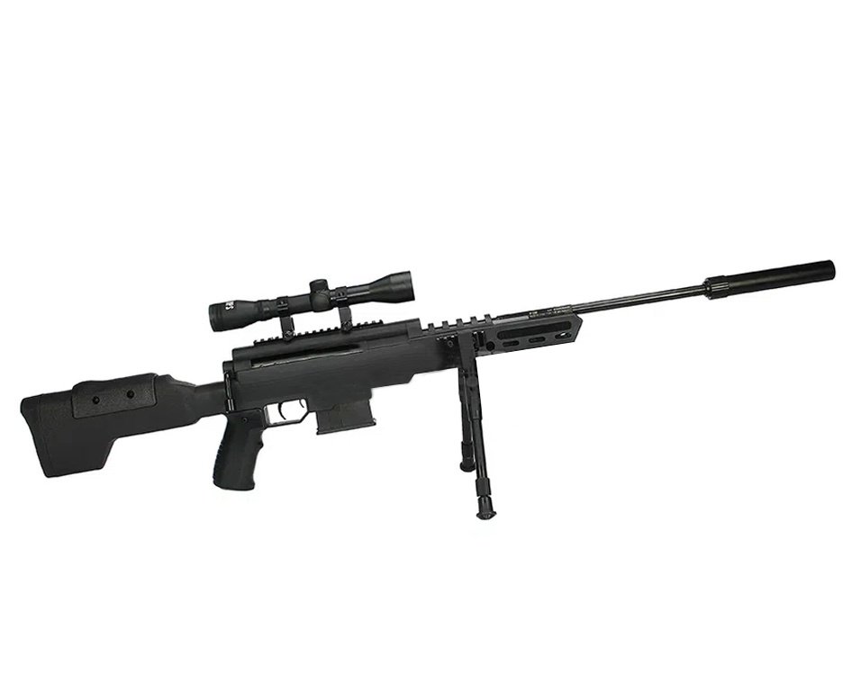 Carabina De Pressão Sniper Black Ops Cal 5,5mm Gas Ram 60kg Rossi + Luneta 4x32