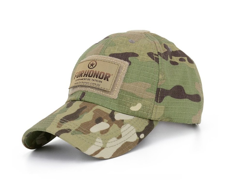 Boné Tático Rip Stop Velcro ForHonor Multicam Nacional