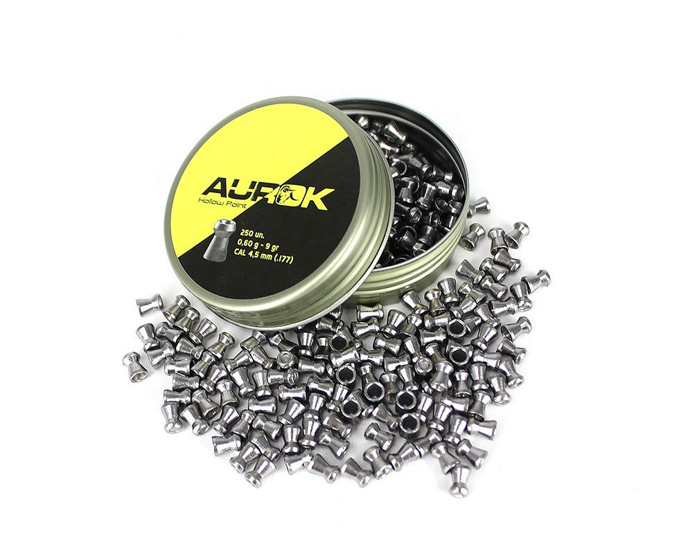 Chumbinho Aurok Hollow Point 4.5mm com 250unid