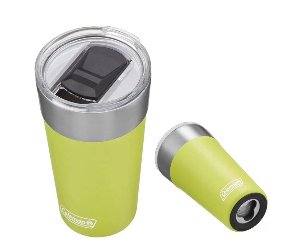 Copo Térmico para Cerveja Coleman Tumbler Inox Com Tampa e Abridor 600ml - Light Green