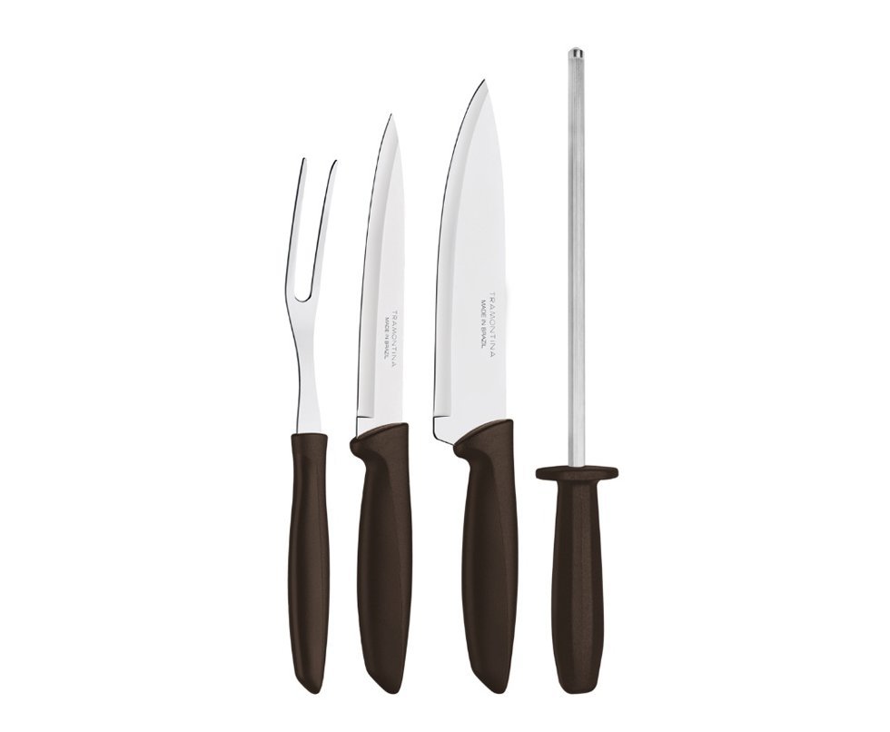 Kit para Churrasco Tramontina 4pçs Plenus com Lâminas em Aço Inox 23498/436
