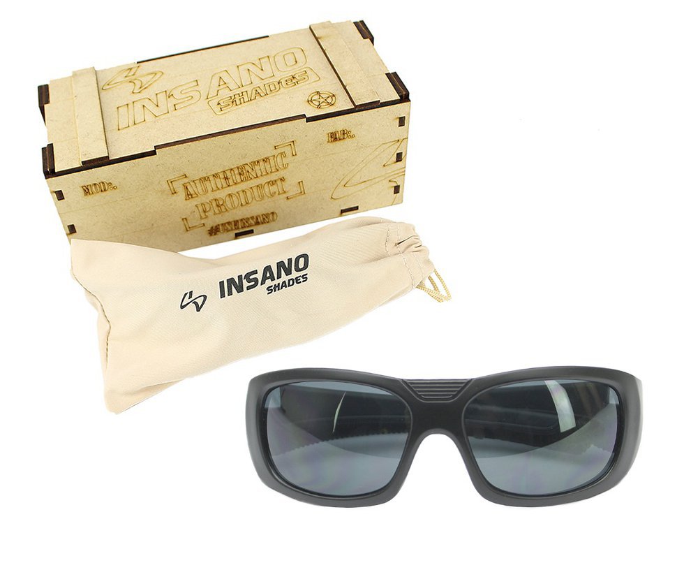 Óculos Balistico com Armação 20534-C123 Preto Fosco - Lente Prata - Insano Shades