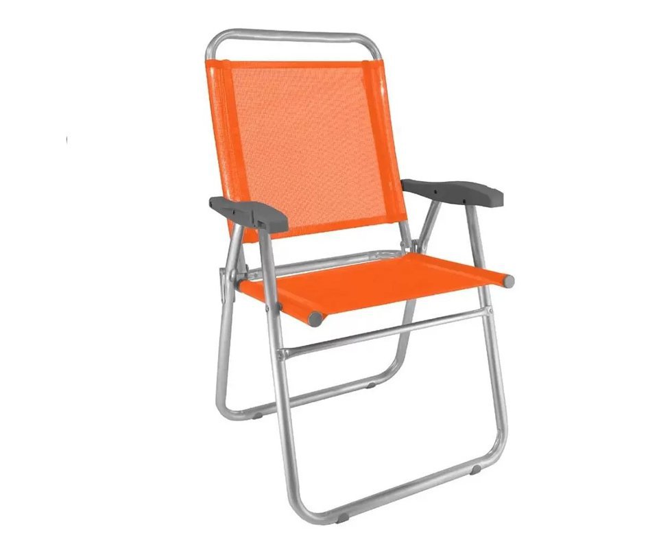 Cadeira Verão Cancun Plus Laranja Cítrica Zaka