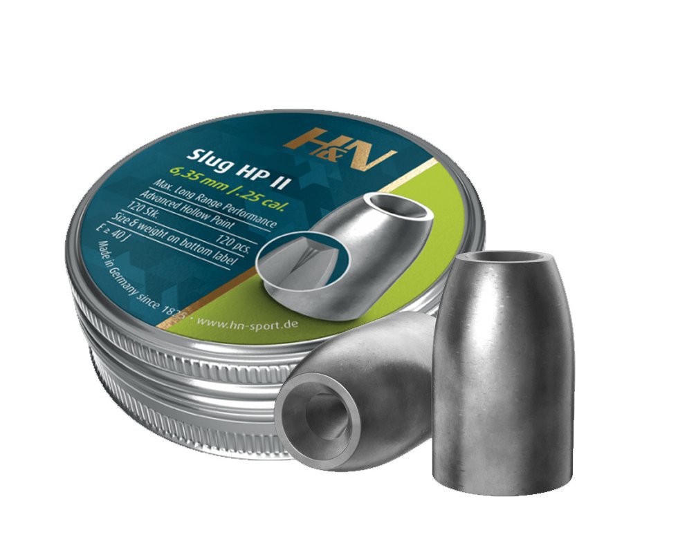 Chumbinho Profissional H&n Slug HP II 250 28gr Big Bore 6.35mm