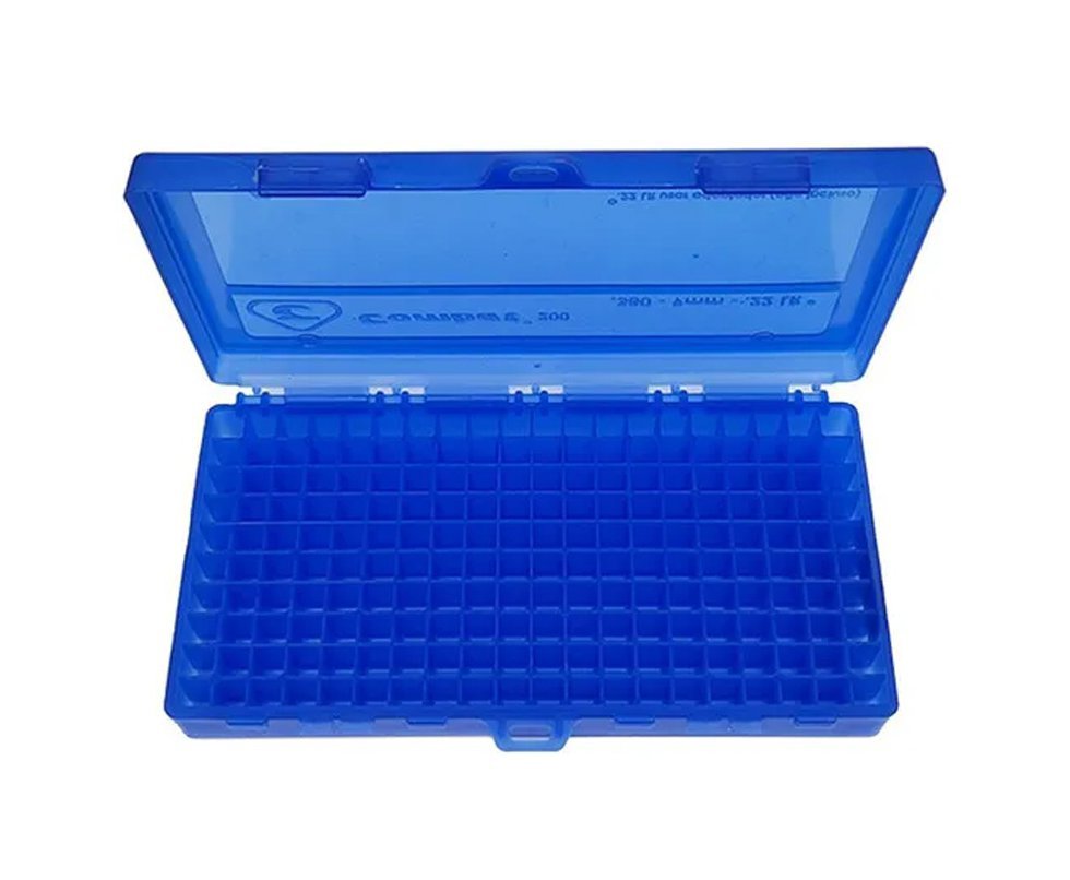 Caixa para Munição Cal 22LR/.380/9mm Capacidade 200und - Azul - Combat