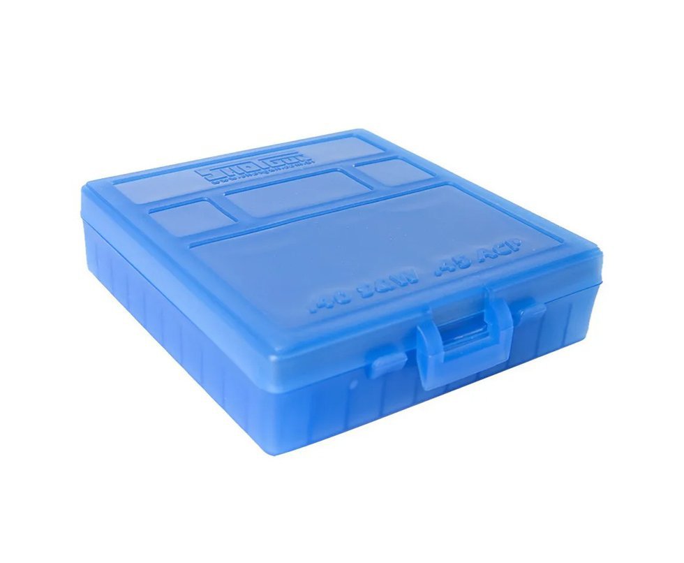 Caixa Munição Cal.41/44MAG/.45 L Colt Capacidade 100unds Azul - MTM Case Gard