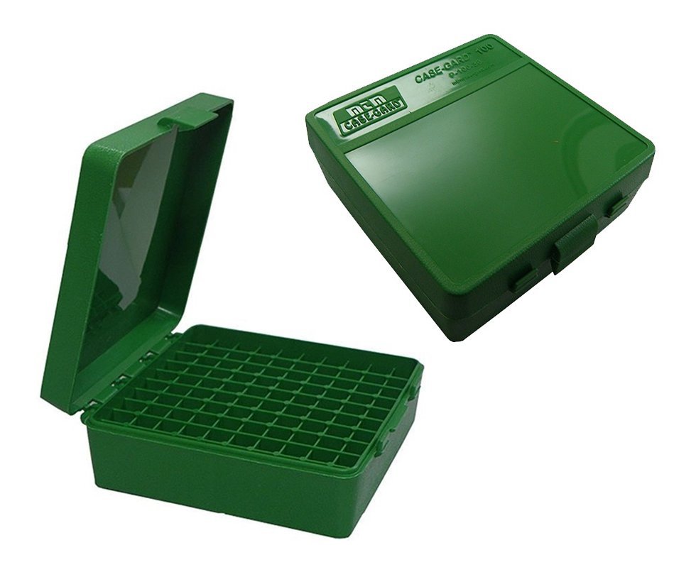 Caixa para Munições Cal .38 SPEC/.357 MAG/.38 SUPER/.38 S&W Verde - MTM Case-Guard