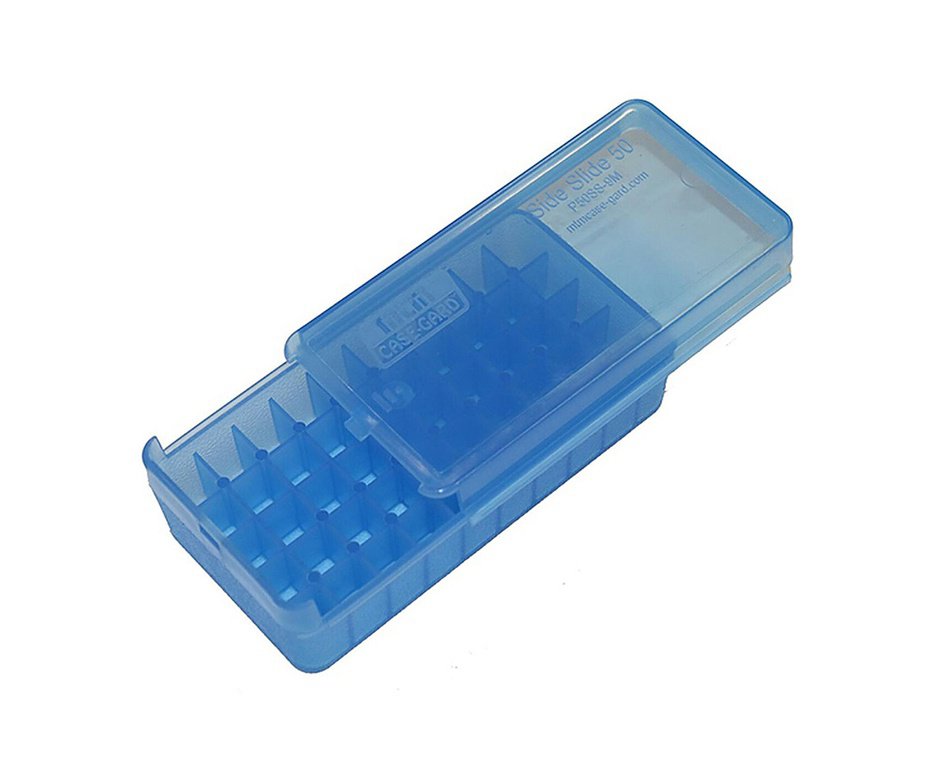 Caixa Munição MTM Case-Gard 45ACP | 40S&W | 10mm | 357sig | 38 Casul | 45. Azul c/ Slide