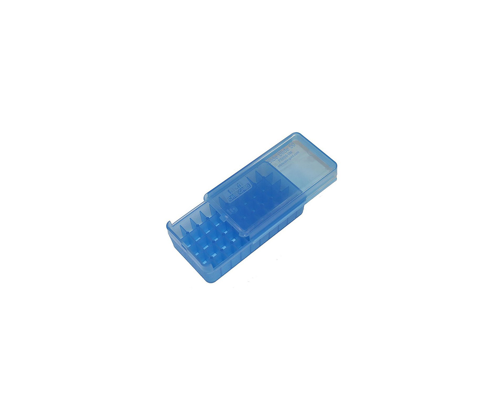 Caixa Plástica P/50 Munições MTM Case-Gard Azul c/ Slide