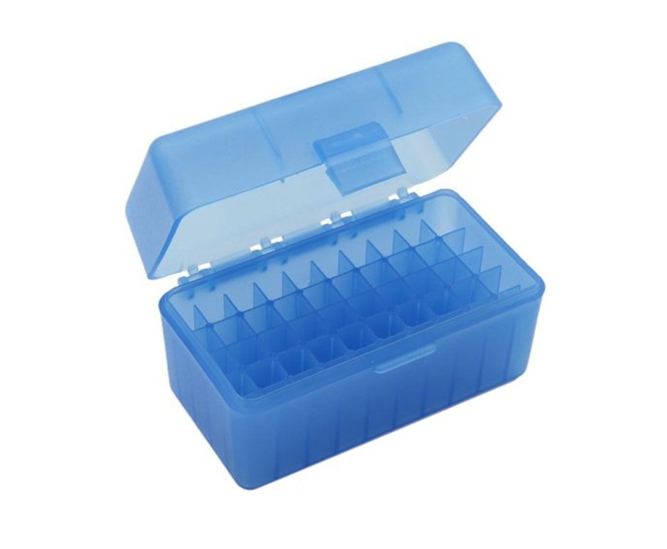 Caixa para Munição MTM Case-Gard Cal P50-44 | Cal 41/44 | MAG.45 L | Colt Azul c/ Slide 50und