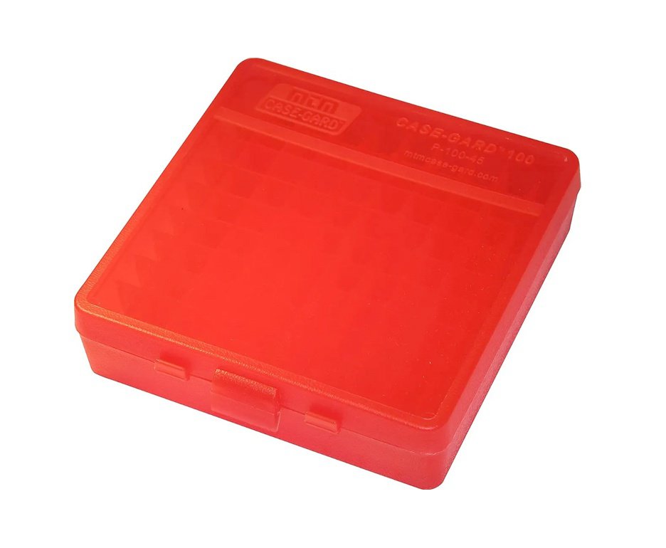 Caixa P/ Munições MTM Case-Gard P/100 Cal 380/9mm Vermelho