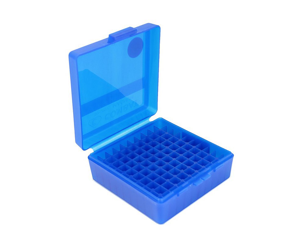 Caixa Para Munição Cal. 38 Capacidade 100unds - Azul - Combat