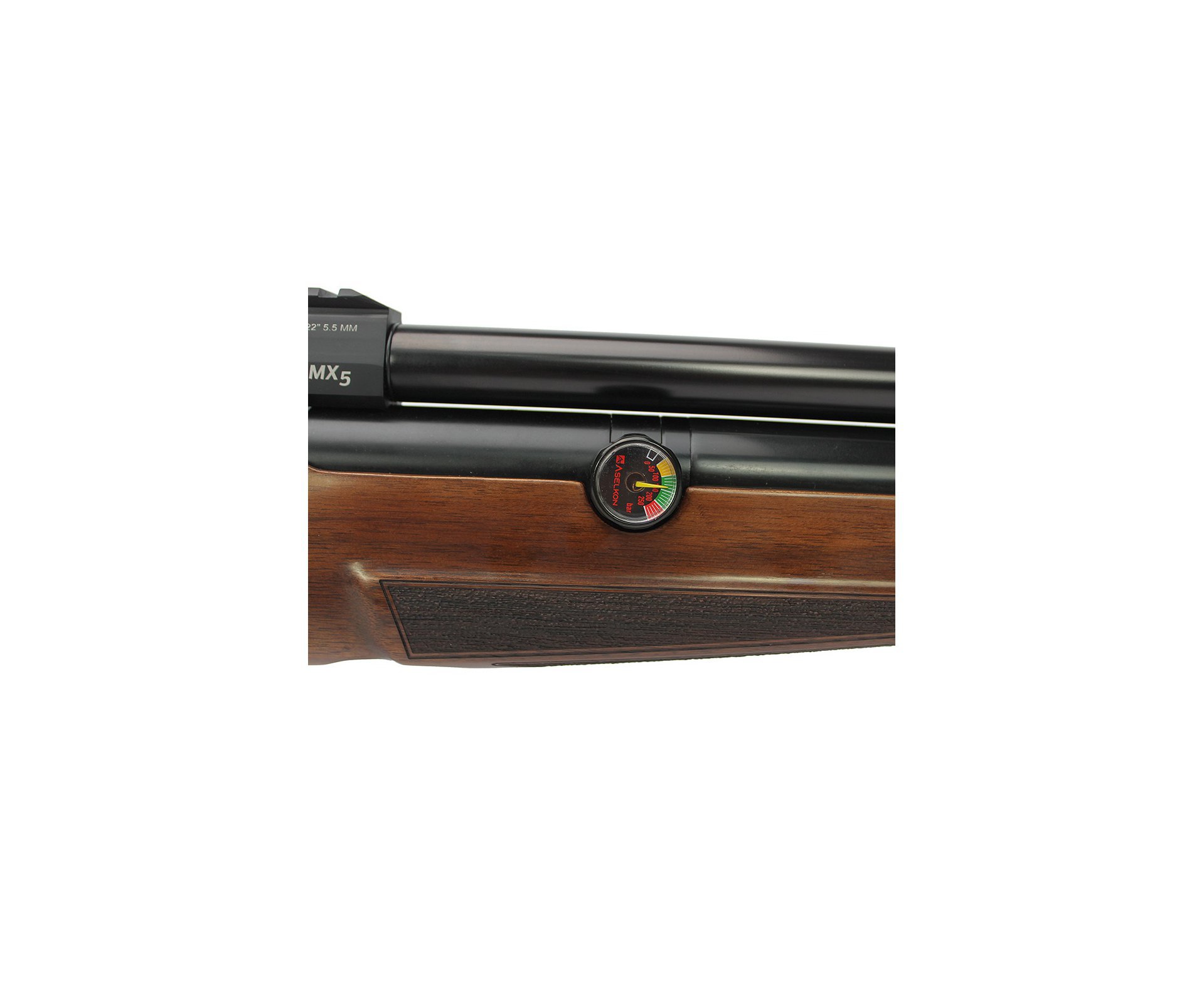 Artefato de Pressão PCP MX5 Matte Black Wood Regulated 5.5mm Aselkon
