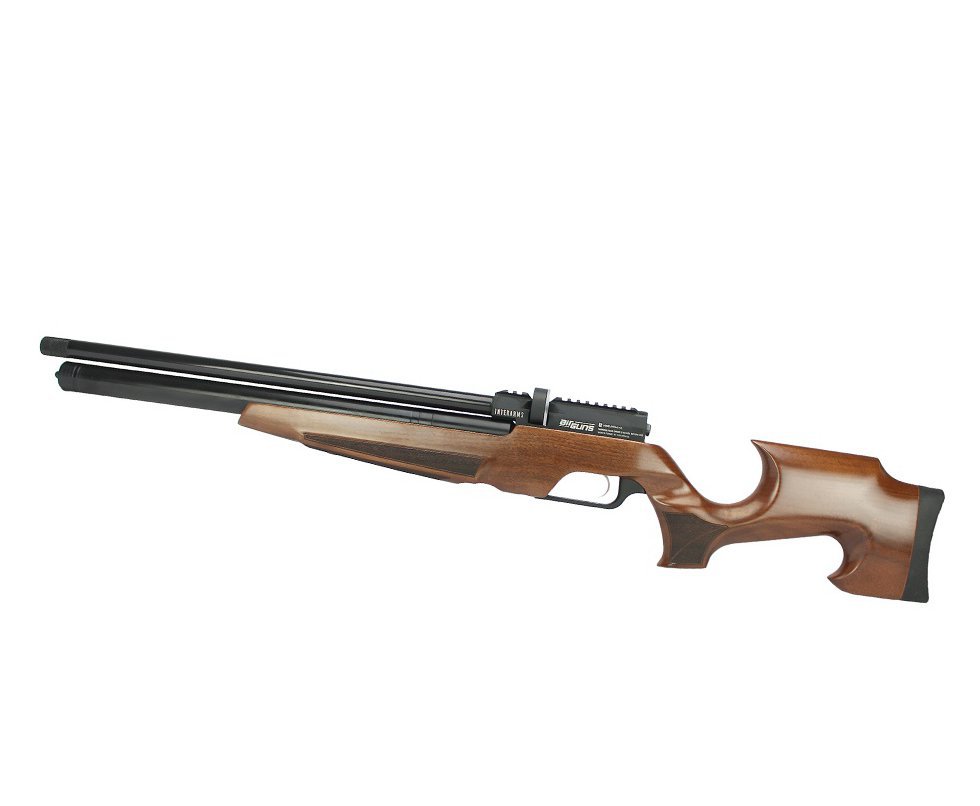 Carabina de Pressão PCP Aselkon MX5 Matte Black Wood Regulated 10 Tiros 6.35mm