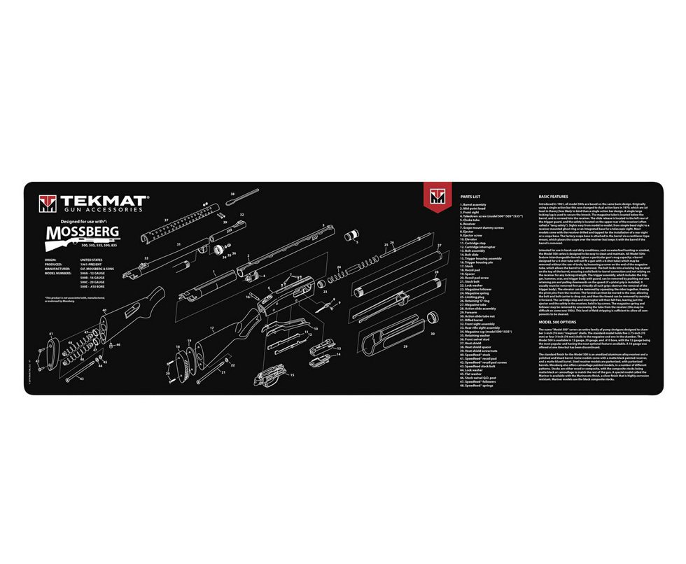 Tapete Para Limpeza de Armas Longas Tekmat  Mossberg 30x90cm