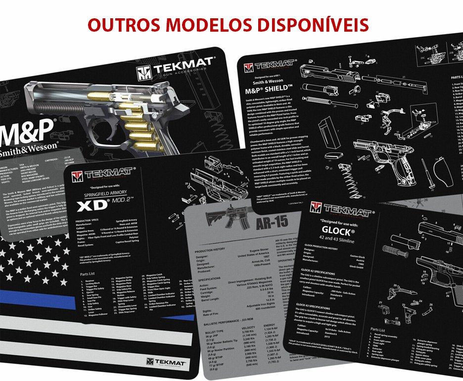 Tapete De Limpeza Armas - Glock 28x42cm