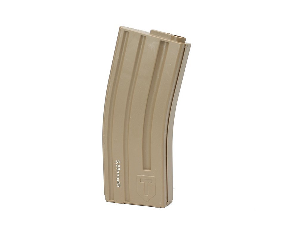Carregador Magazine  Bbs Taitus Para Airsoft M4 Mid Cap 120R Tan