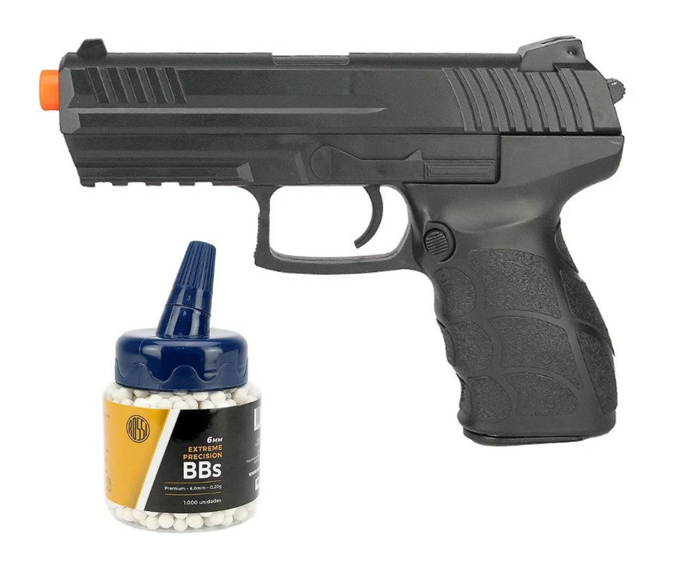 Pistola de Airsoft P30 V312 Spring 6mm - Vigor Rossi + 1000 BBs