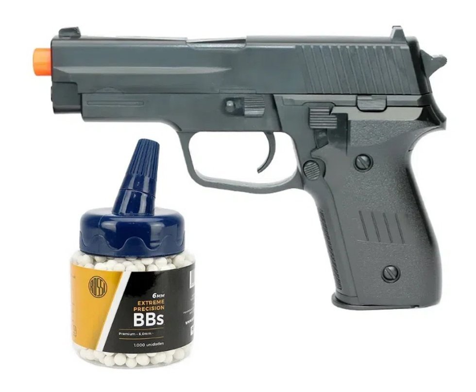 Pistola De Airsoft Vg P226 Spring 6mm Rossi Vigor + 1000 Esfera BBS